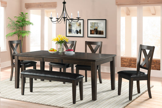 Copper Ridge- Dining Table, 4 Side Chairs and a Bench