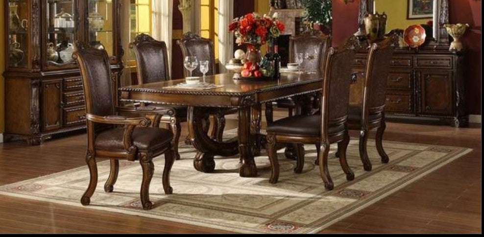 Luxe- Dining Table, 4 Side Chairs and 2 Arm Chairs Luxe- Dining Table, 4 Side Chairs and 2 Arm Chairs
