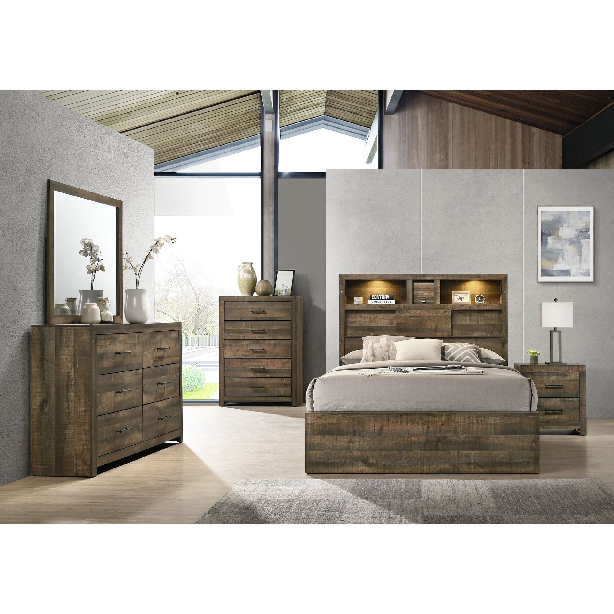 Bailey - 6 Drawer Dresser & Mirror Set - Walnut Bailey - 6 Drawer Dresser & Mirror Set - Walnut