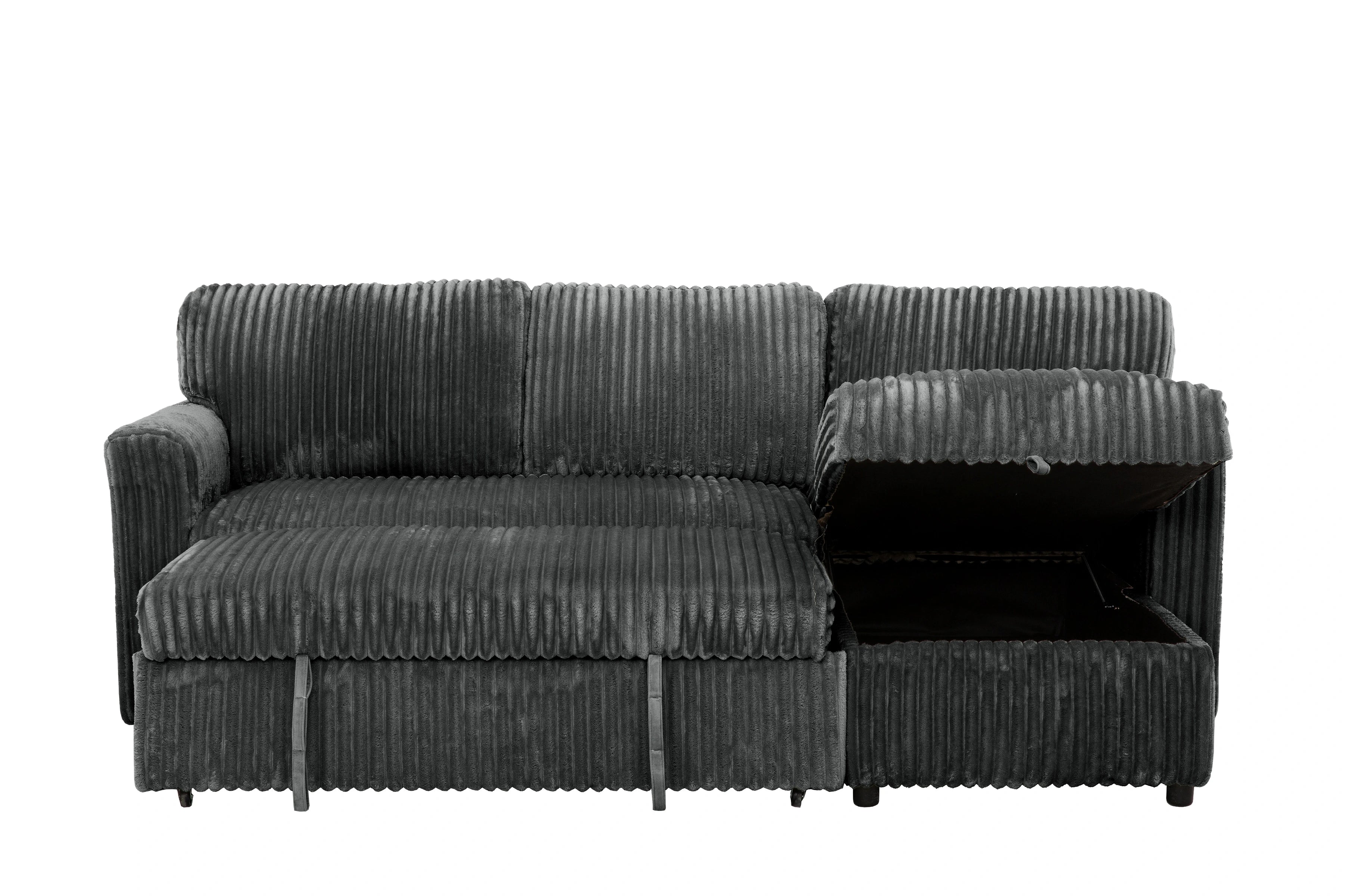 Arabella Media Sleeper – Dark Grey Sectional