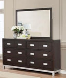 Mabel Dresser and Mirror- White/ Espresso