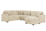Tadley Media Sleeper – Beige Sectional