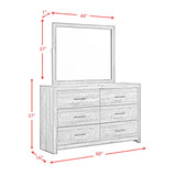 Bailey - 6 Drawer Dresser & Mirror Set - Walnut